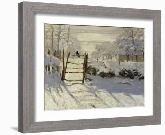 The Magpie, c.1869-Claude Monet-Framed Giclee Print