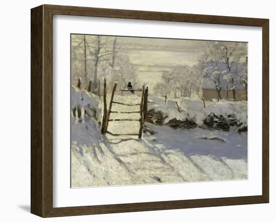 The Magpie, c.1869-Claude Monet-Framed Giclee Print