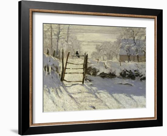 The Magpie, c.1869-Claude Monet-Framed Giclee Print