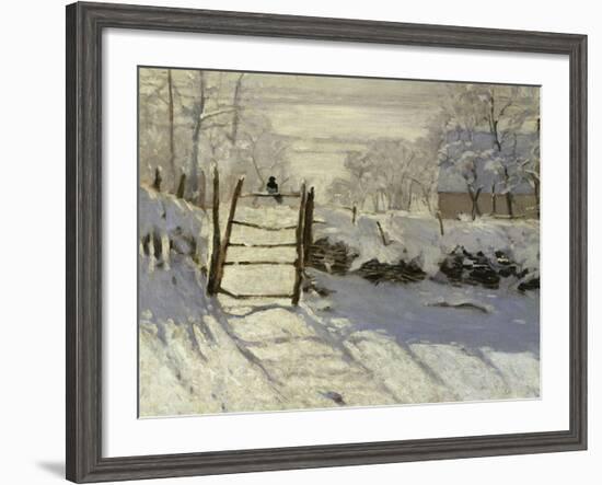 The Magpie, c.1869-Claude Monet-Framed Giclee Print