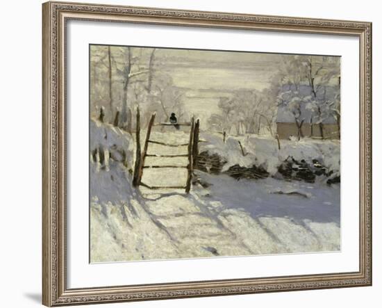 The Magpie, c.1869-Claude Monet-Framed Giclee Print