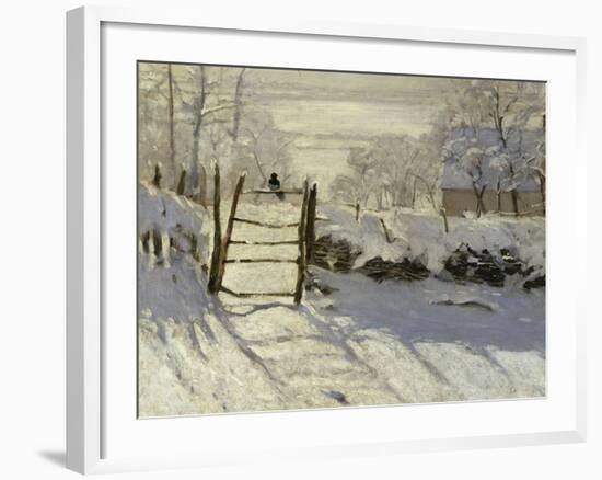 The Magpie, c.1869-Claude Monet-Framed Giclee Print