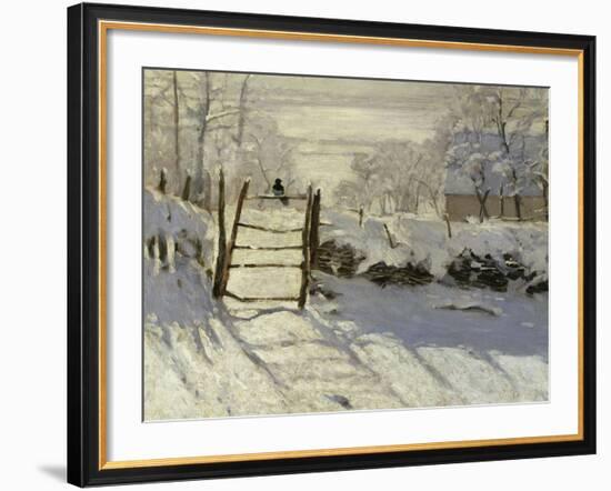 The Magpie, c.1869-Claude Monet-Framed Giclee Print