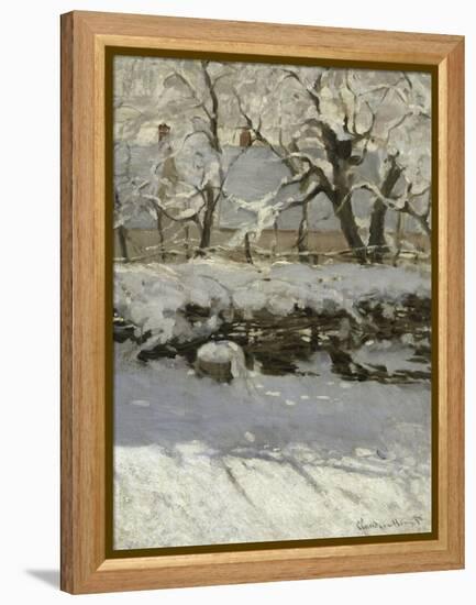 The Magpie, c.1869-Claude Monet-Framed Premier Image Canvas