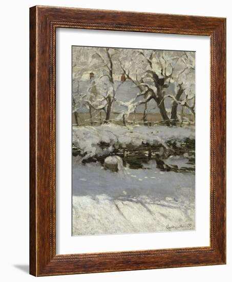 The Magpie, c.1869-Claude Monet-Framed Giclee Print