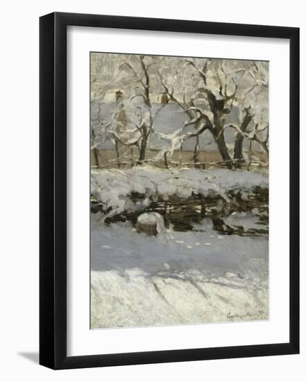 The Magpie, c.1869-Claude Monet-Framed Giclee Print