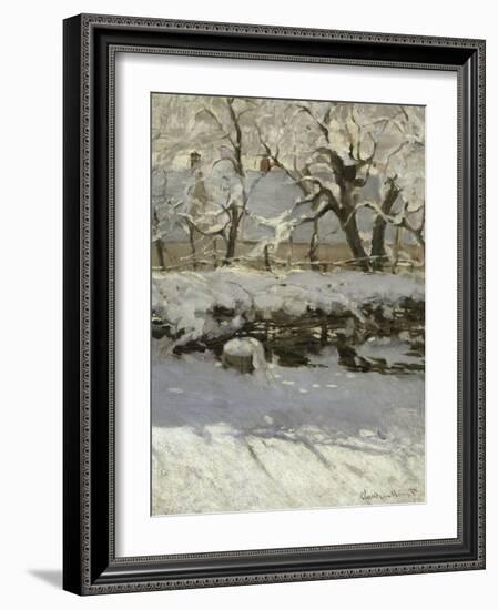 The Magpie, c.1869-Claude Monet-Framed Giclee Print