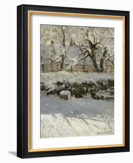 The Magpie, c.1869-Claude Monet-Framed Giclee Print