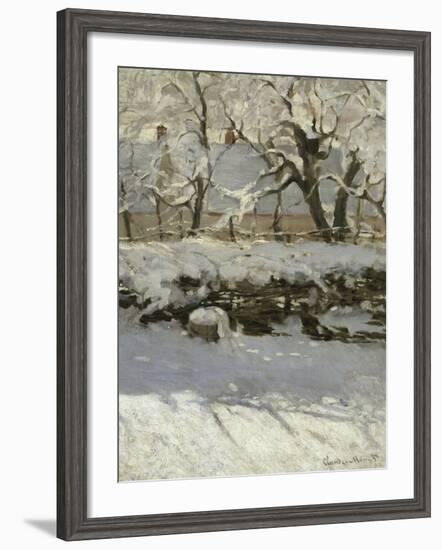 The Magpie, c.1869-Claude Monet-Framed Giclee Print