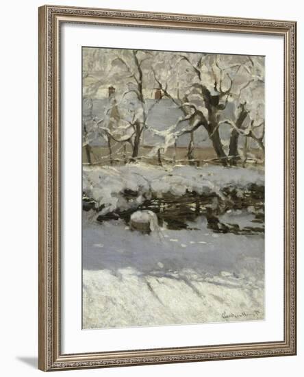 The Magpie, c.1869-Claude Monet-Framed Giclee Print