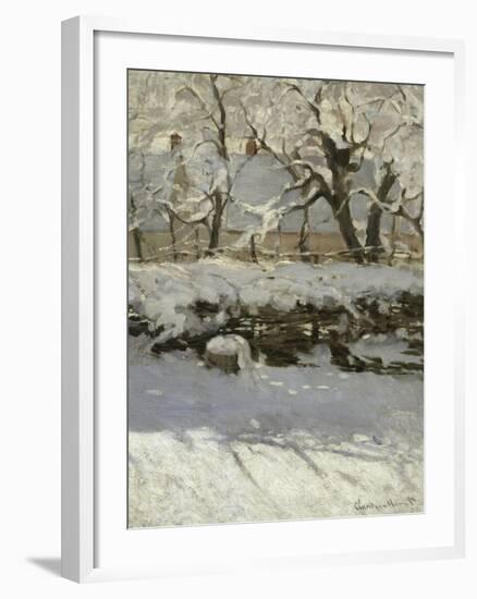 The Magpie, c.1869-Claude Monet-Framed Giclee Print