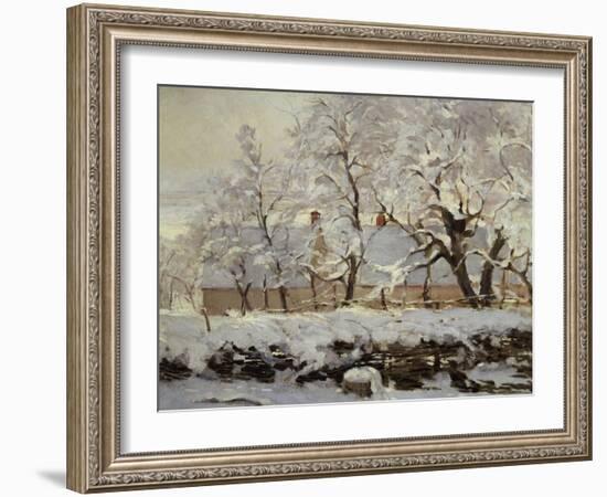 The Magpie, c.1869-Claude Monet-Framed Giclee Print