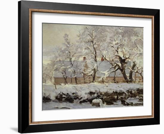 The Magpie, c.1869-Claude Monet-Framed Giclee Print