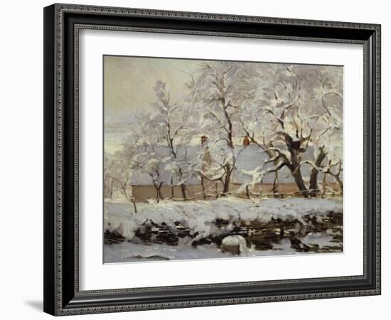 The Magpie, c.1869-Claude Monet-Framed Giclee Print