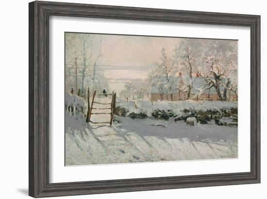 The Magpie, Etretat, Winter 1868-69-Claude Monet-Framed Giclee Print