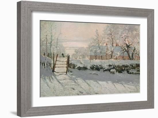 The Magpie, Etretat, Winter 1868-69-Claude Monet-Framed Giclee Print