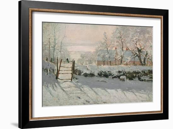 The Magpie, Etretat, Winter 1868-69-Claude Monet-Framed Giclee Print