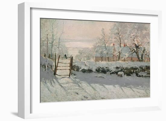 The Magpie, Etretat, Winter 1868-69-Claude Monet-Framed Giclee Print