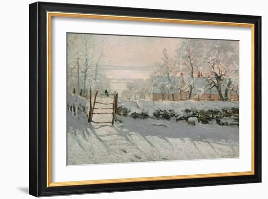 The Magpie, Etretat, Winter 1868-69-Claude Monet-Framed Giclee Print