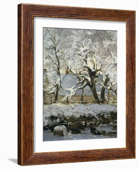 The Magpie-Claude Monet-Framed Art Print