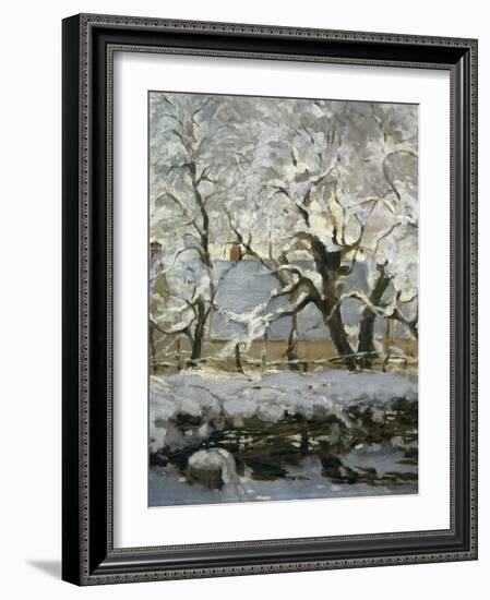 The Magpie-Claude Monet-Framed Art Print