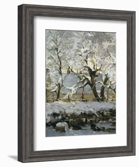 The Magpie-Claude Monet-Framed Art Print