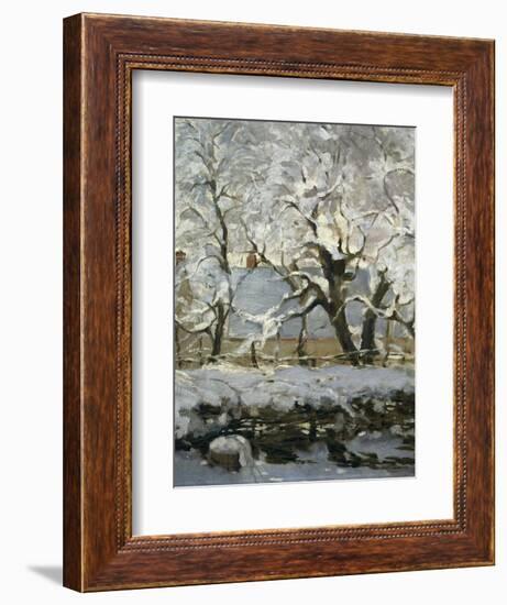 The Magpie-Claude Monet-Framed Art Print