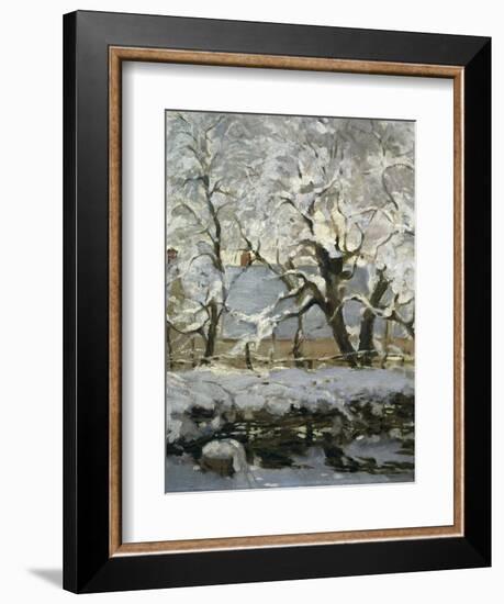 The Magpie-Claude Monet-Framed Art Print