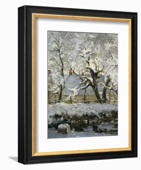 The Magpie-Claude Monet-Framed Art Print