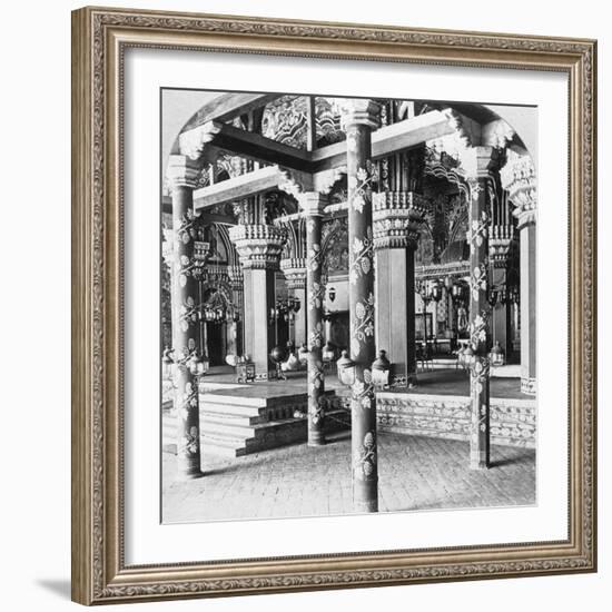 The Mahratta Durbar Hall, Palace of the Princess of Tanjore, Tanjore (Thanjavu), India, 1901-BL Singley-Framed Photographic Print