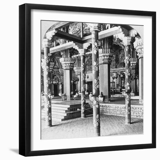 The Mahratta Durbar Hall, Palace of the Princess of Tanjore, Tanjore (Thanjavu), India, 1901-BL Singley-Framed Photographic Print