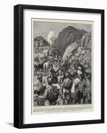The Mahsud Expedition, Blowing Up a Defensive Tower-Frank Dadd-Framed Giclee Print