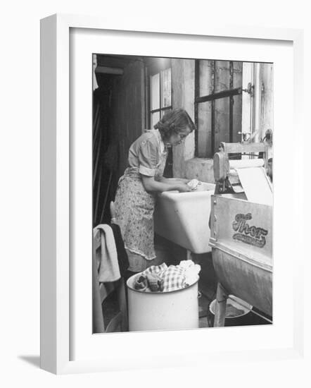 The Maid Doing the Family's Weekly Laundry-Nina Leen-Framed Photographic Print