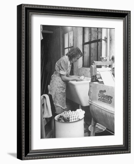 The Maid Doing the Family's Weekly Laundry-Nina Leen-Framed Photographic Print