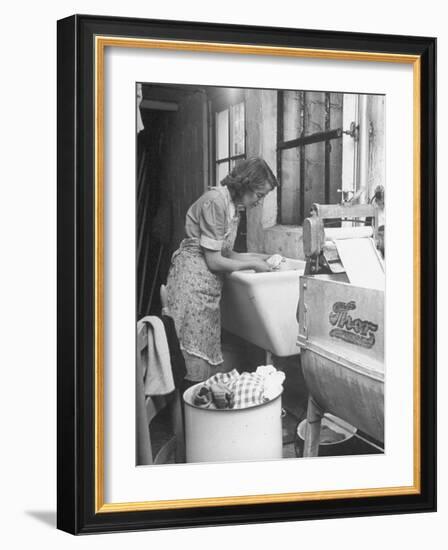 The Maid Doing the Family's Weekly Laundry-Nina Leen-Framed Photographic Print