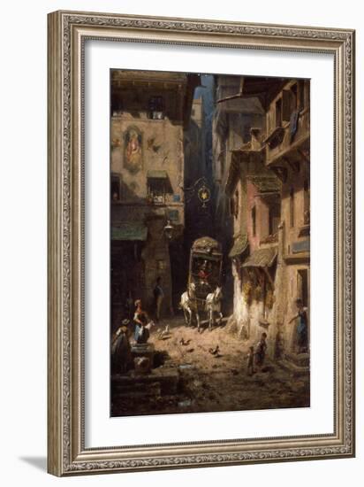 The Mail Coach, C. 1880-Carl Spitzweg-Framed Giclee Print