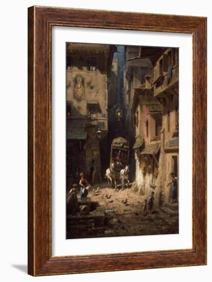 The Mail Coach, C. 1880-Carl Spitzweg-Framed Giclee Print