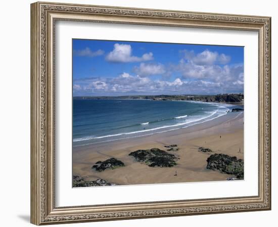 The Main Beach, Newquay, Cornwall, England, United Kingdom-Julian Pottage-Framed Photographic Print