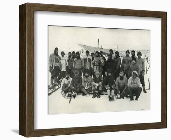 'The Main Party at Cape Evans After The Winter, 1911', (1913)-Herbert Ponting-Framed Photographic Print