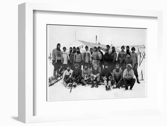 'The Main Party at Cape Evans after the Winter', Scott's South Pole expedition, Antarctica, 1911-Herbert Ponting-Framed Photographic Print