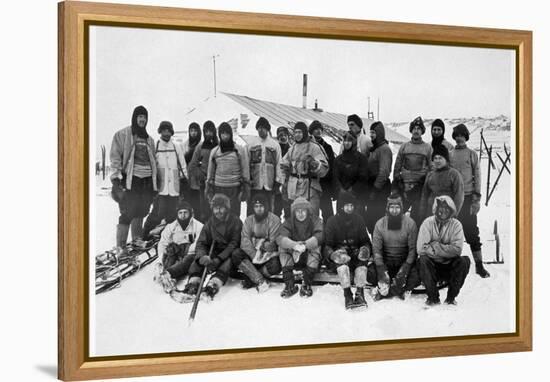 'The Main Party at Cape Evans after the Winter', Scott's South Pole expedition, Antarctica, 1911-Herbert Ponting-Framed Premier Image Canvas