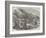 The Main Street of Yokohama During the Great Fire-null-Framed Giclee Print