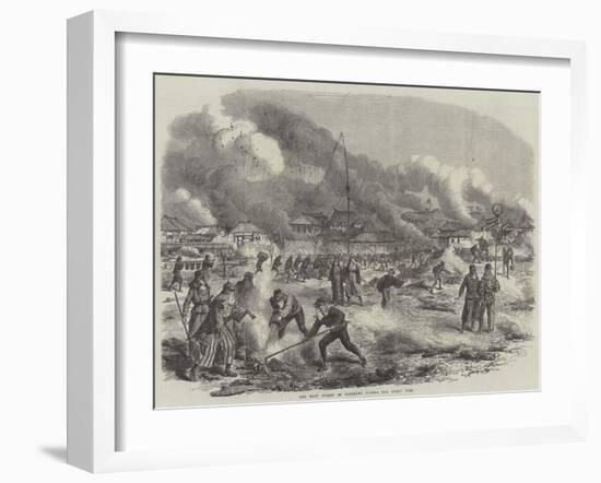 The Main Street of Yokohama During the Great Fire-null-Framed Giclee Print