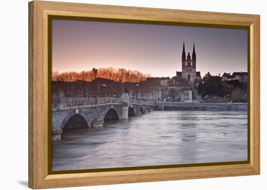 The Maine River Flowing Through the City of Angers-Julian Elliott-Framed Premier Image Canvas