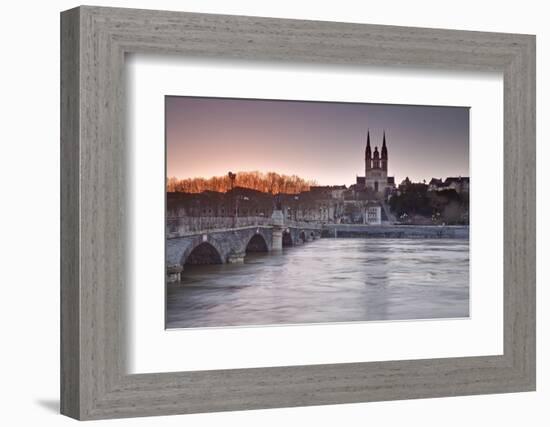 The Maine River Flowing Through the City of Angers-Julian Elliott-Framed Photographic Print