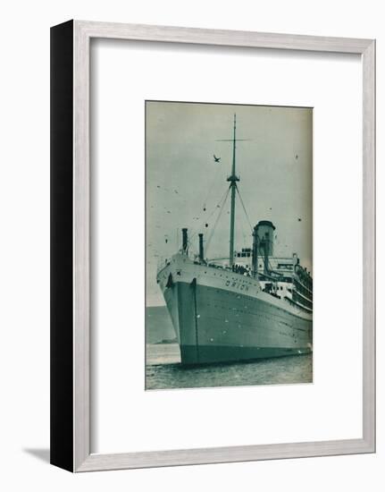 'The Majesty of a Great Liner - The Orion at anchor', 1937-Unknown-Framed Photographic Print