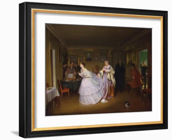 The Major Makes a Proposal, 1851-Pavel Andreyevich Fedotov-Framed Giclee Print