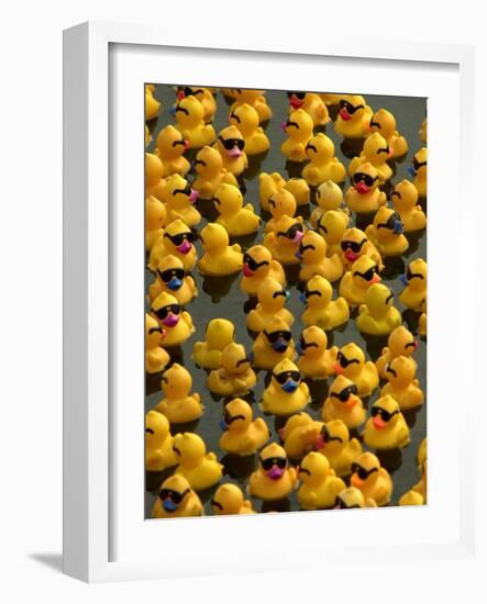 The Make-A-Wish Foundation Releases Rubber Ducks into the Ocean-null-Framed Photographic Print