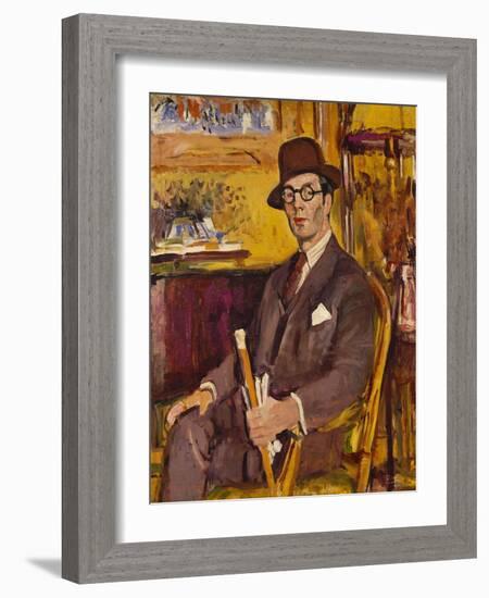 The Malacca Cane, a Portrait of Duncan Macdonald, Esq, Seated-George Leslie Hunter-Framed Giclee Print