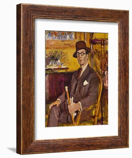 The Malacca Cane, a Portrait of Duncan Macdonald, Esq, Seated-George Leslie Hunter-Framed Giclee Print